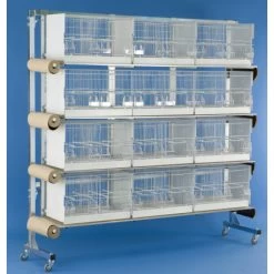 Batterie D'élevage 12 Cages - 60x31x35cm -Oiseaux Fournitures Magasin batterie d elevage 12 cages 60x31x35cm 1 3