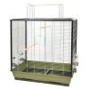 Duvo Cage Pour Oiseaux "Natural Fiona" Vert Olive/zinc - 78x48x81,5cm -Oiseaux Fournitures Magasin cage pour oiseaux natural fiona vert olivezinc 78x48x815cm