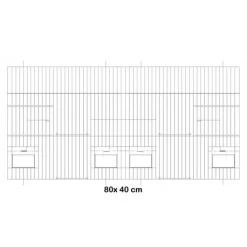 FAUNA Devanture Chromée 80 X 40 Cm