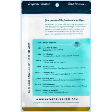 Harnais Pour Perroquets Aviator - Medium/Rouge 5 Harnais Pour Perroquets Aviator - Medium/Rouge – Image 3