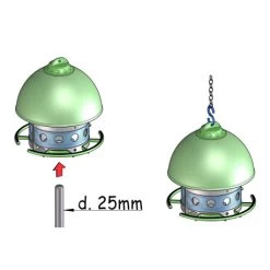 Mangeoire "Space Garden" -Oiseaux Fournitures Magasin mangeoire verte pour jardin 1