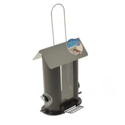 Duvo Silo En Métal Pour Graines 2 Cotés - 21x13,5x24cm - Noir